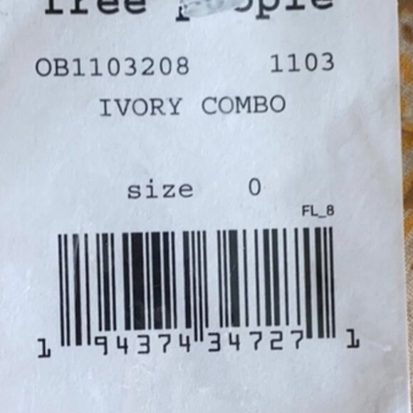 Free People Farrah Drop Waist Tiered Maxi Skirt Ivory Combo - Picture 9 of 9